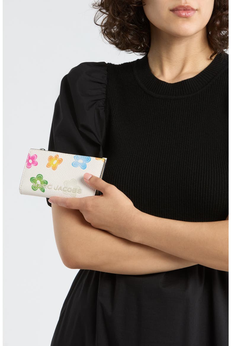 Wild Daisy Bifold Wallet, Alternate, color, WHITE MULTI