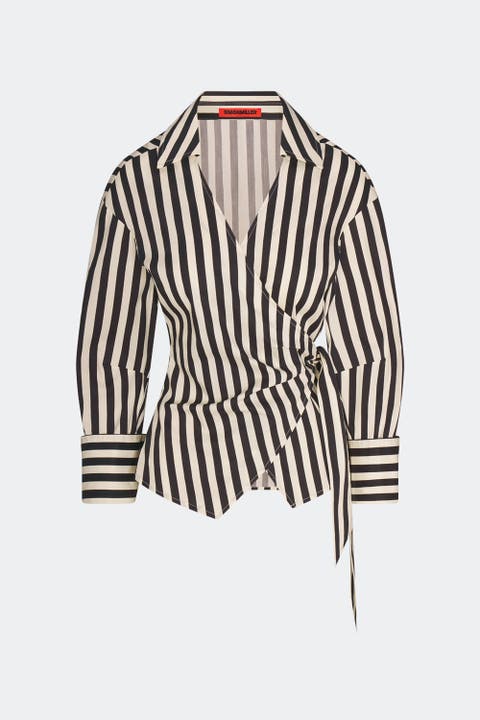 Anya Poplin Wrap Top