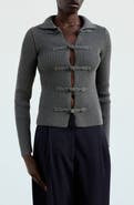 MANGO Toggle Rib Cardigan
