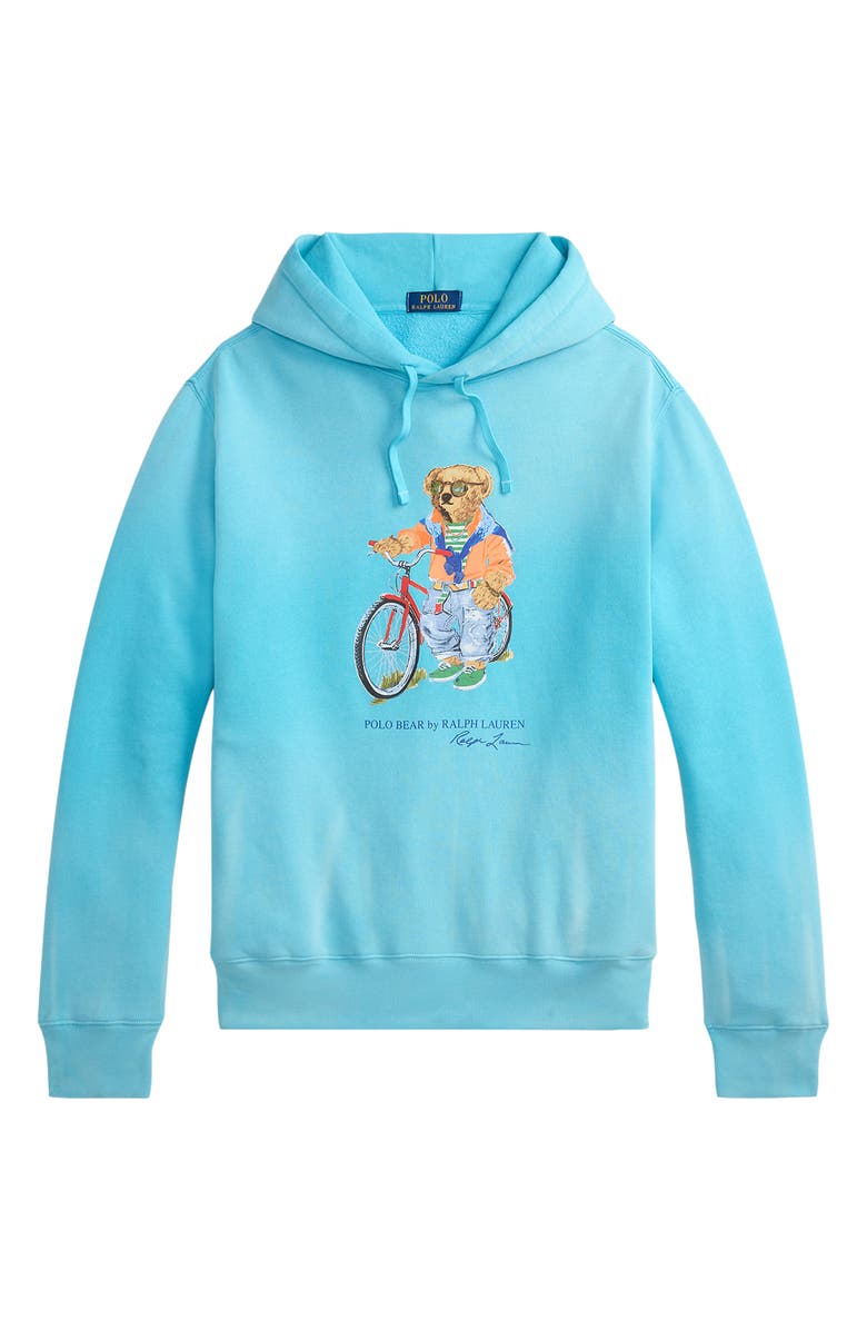 Polo Ralph Lauren Polo Bear Graphic Hoodie, Alternate, color, Perfect Turquoise- Summer Bear