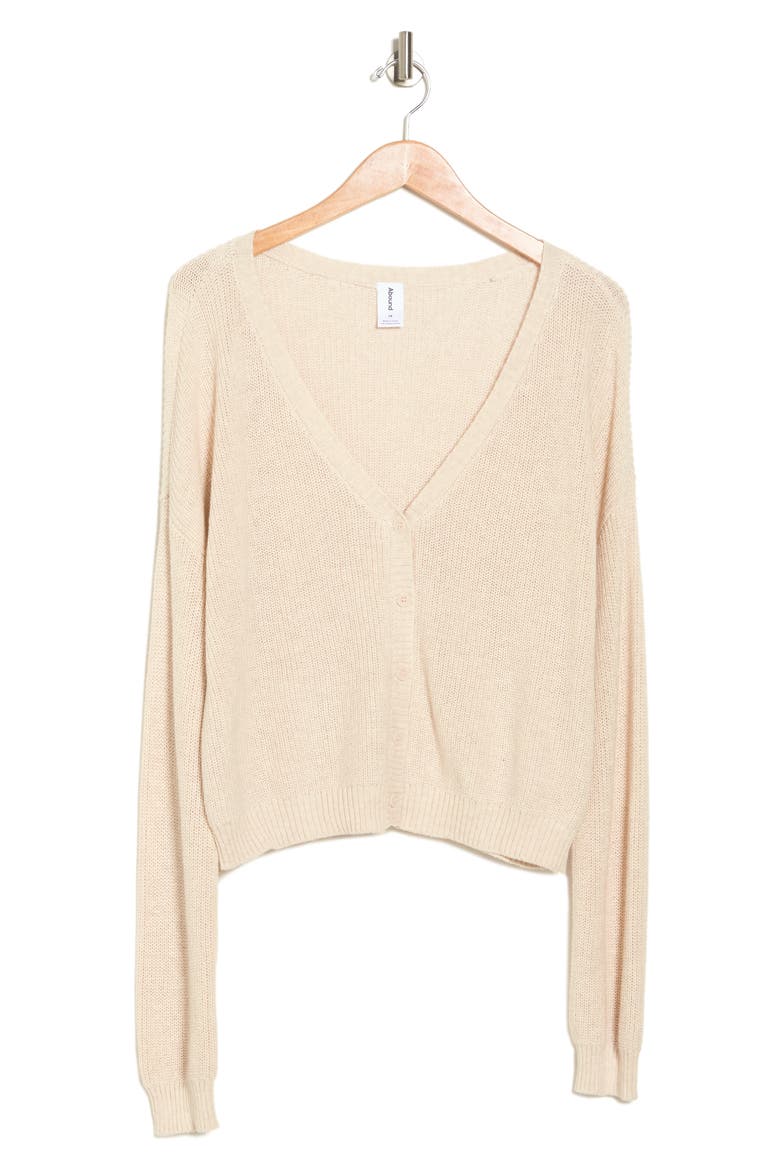 Lightweight Easy Cardigan, Alternate, color, BEIGE OATMEAL LIGHT HEATHER