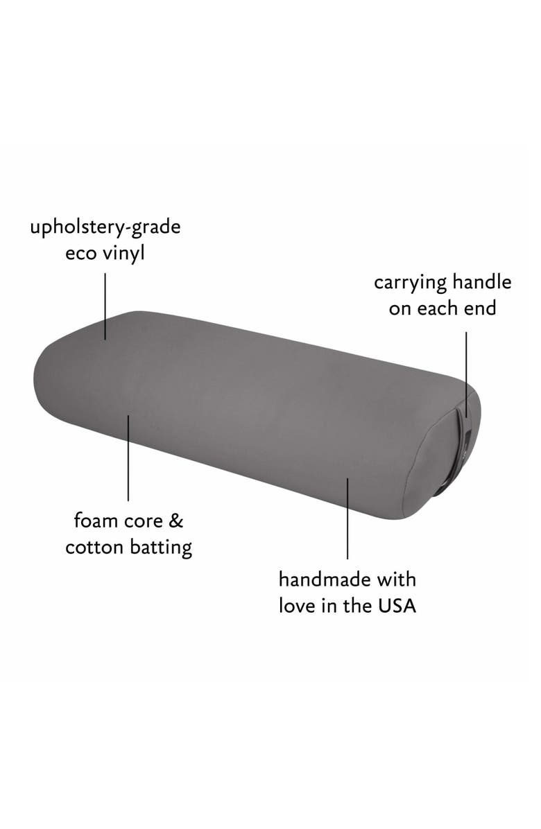 Hugger Mugger Standard Yoga Bolster, Alternate, color, Charcoal