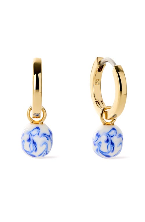 Ana Luisa Gold Drop Earrings - Lainey Marble Blue in Marble Blue/gold at Nordstrom, Size Small