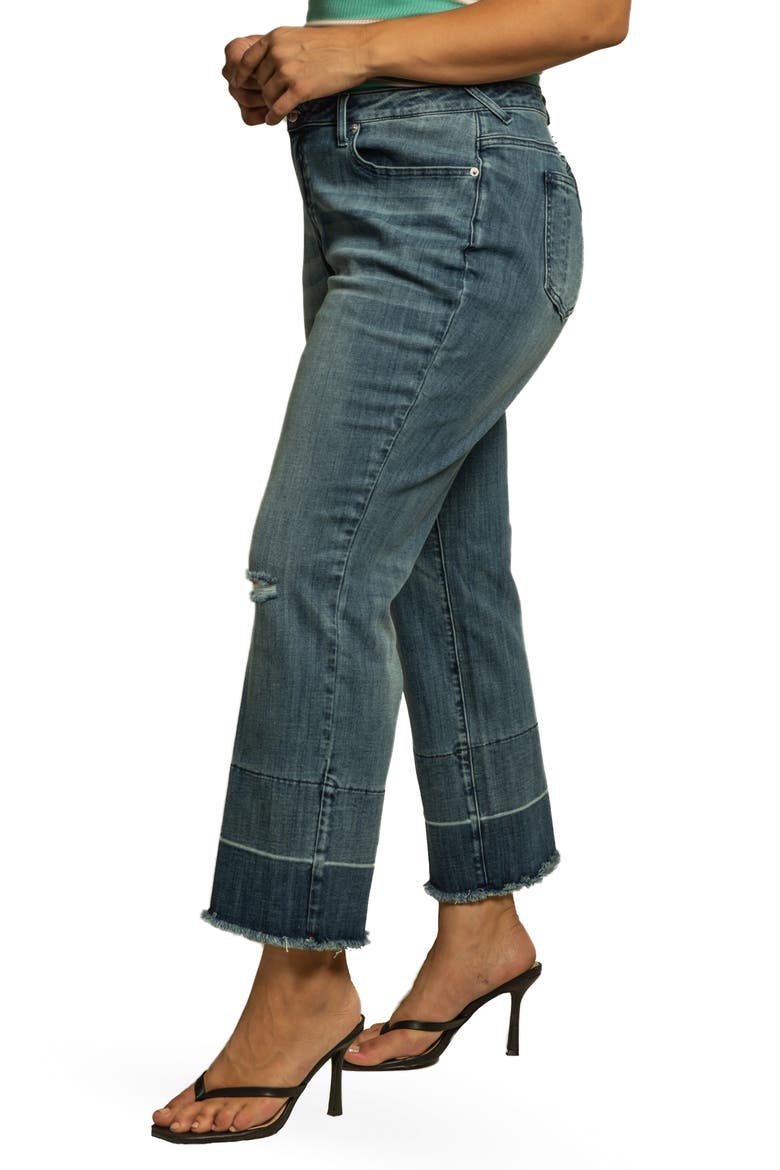Mom High Waist Stretch Jeans, Alternate, color, DARK BLUE
