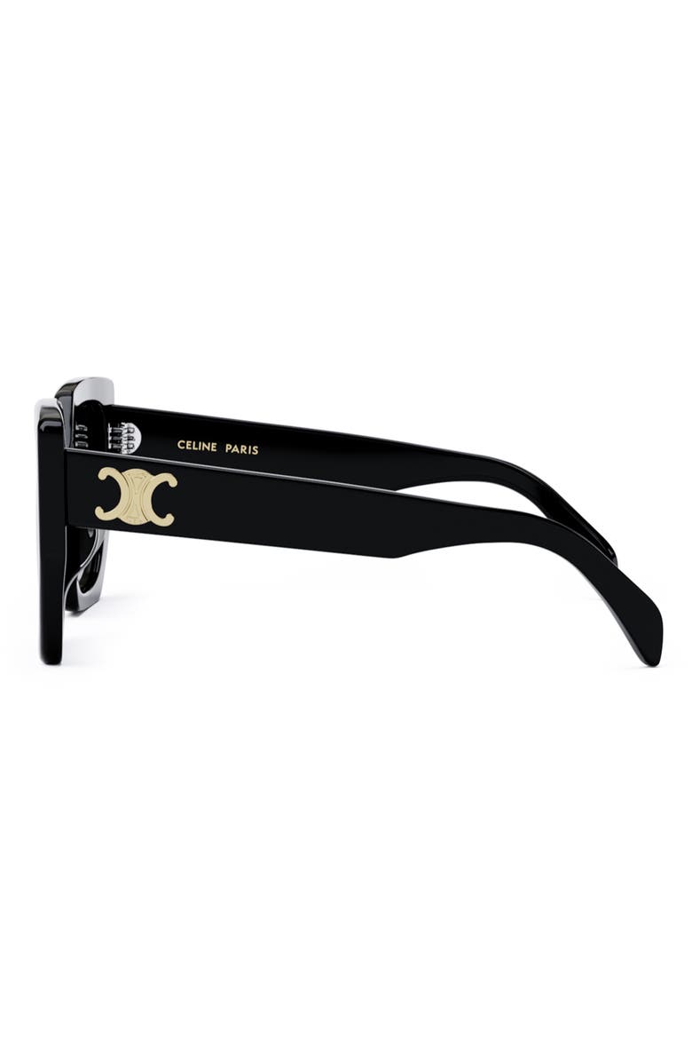 CELINE Triomphe 55mm Butterfly Sunglasses, Alternate, color, Shiny Black / Gradient Brown