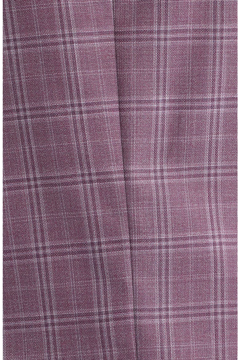 Hutson Slim Fit Dark Pink Plaid Virgin Wool Sport Coat, Alternate, color, DARK PINK