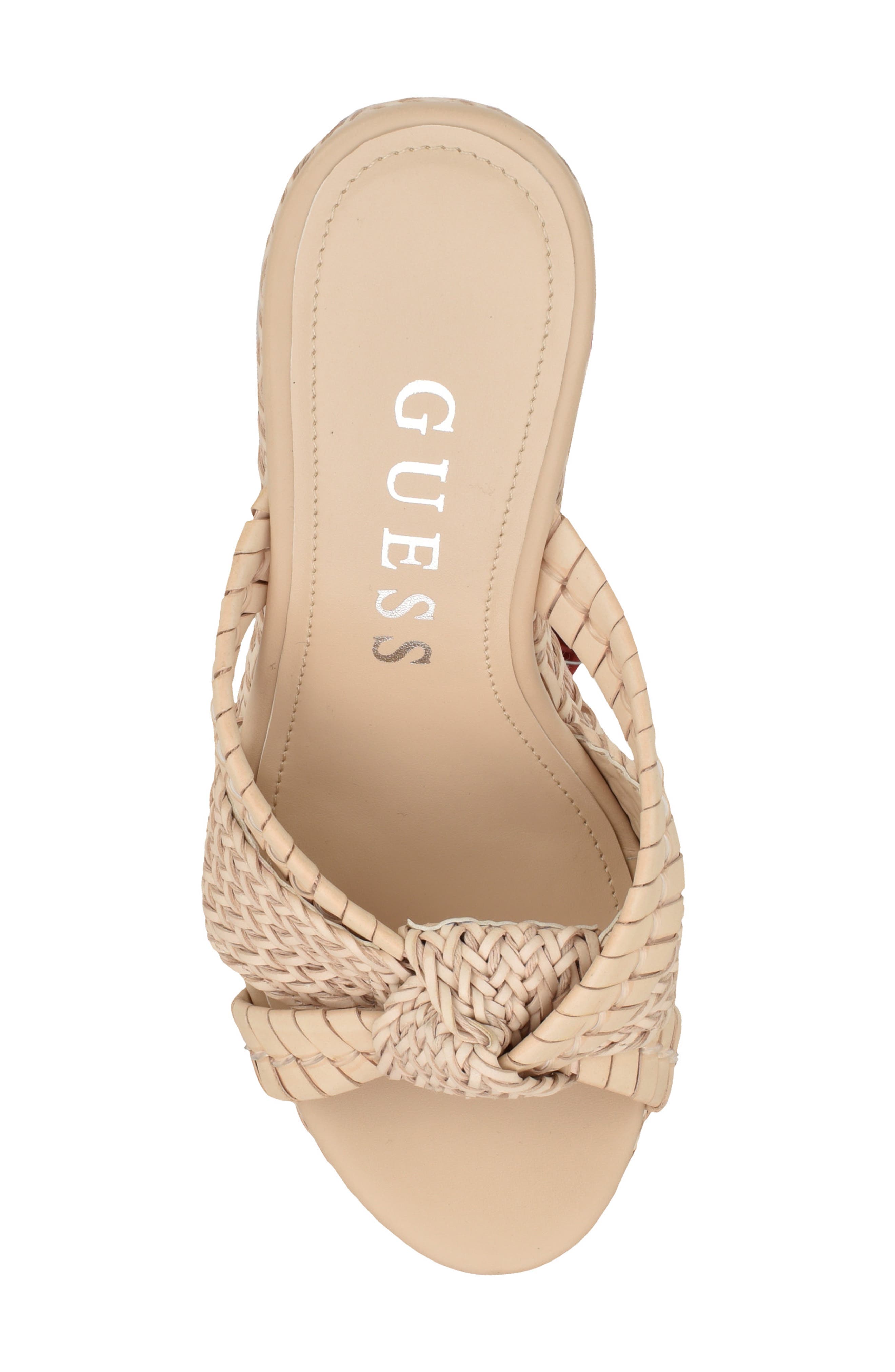 GUESS Eveh Platform Wedge Sandal, Alternate, color, Light Natural 110