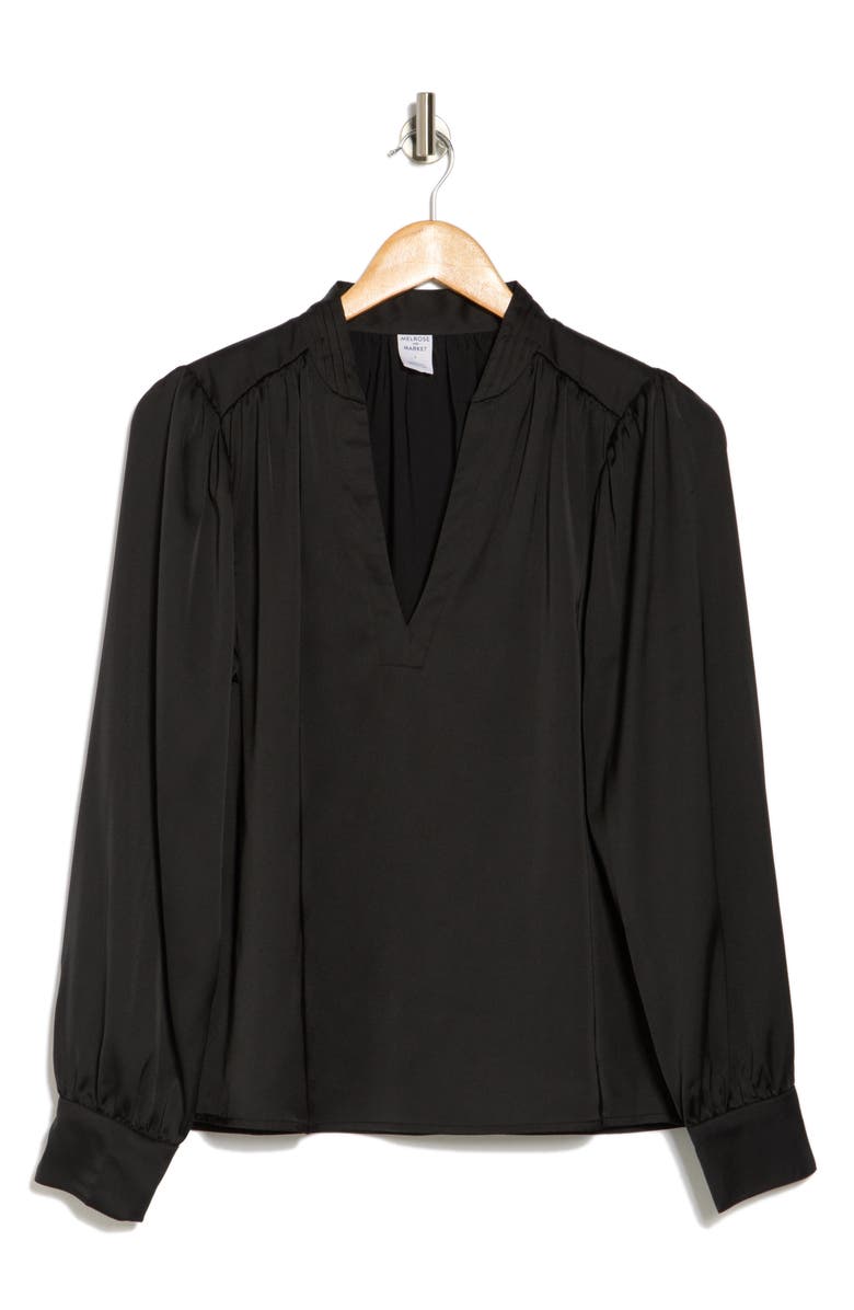 Melrose and Market Long Sleeve Satin Top, Alternate, color,