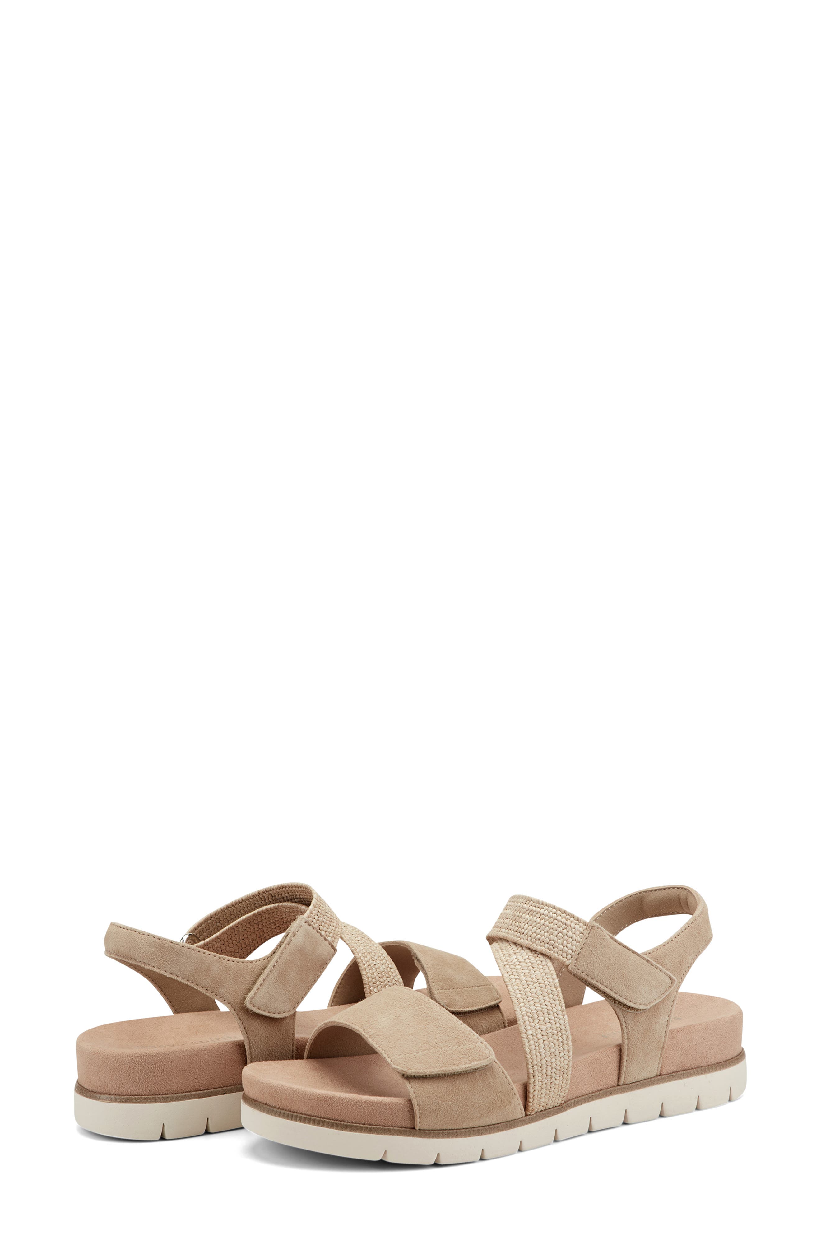 Easy Spirit Hillary Ankle Strap Sandal, Alternate, color, Light Natural