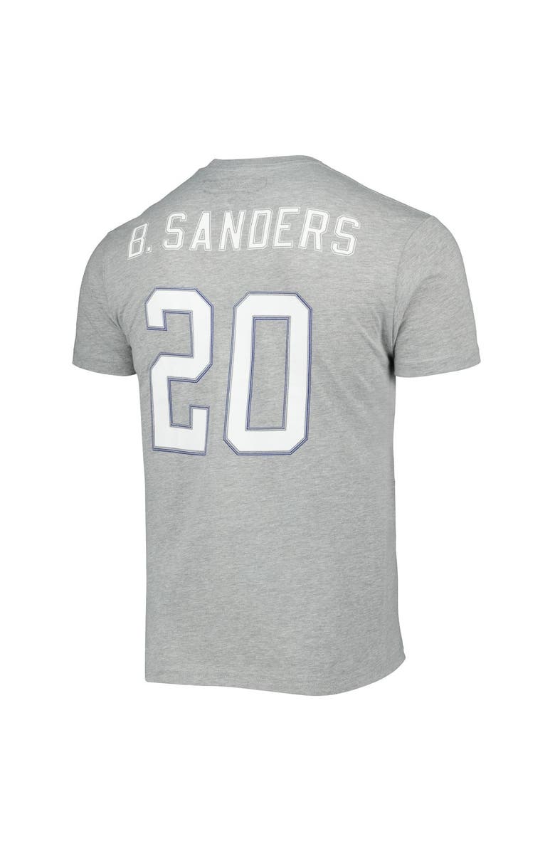 Mitchell & Ness Men's Mitchell & Ness Barry Sanders Gray Detroit Lions Retired Player Logo Name & Number T-Shirt, Alternate, color, Heather Gray