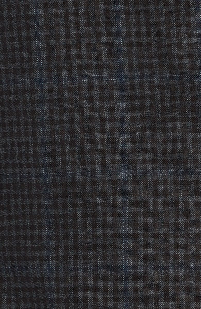 Peter Millar Flynn Classic Fit Brown Check Wool Sport Coat, Alternate, color, Brown