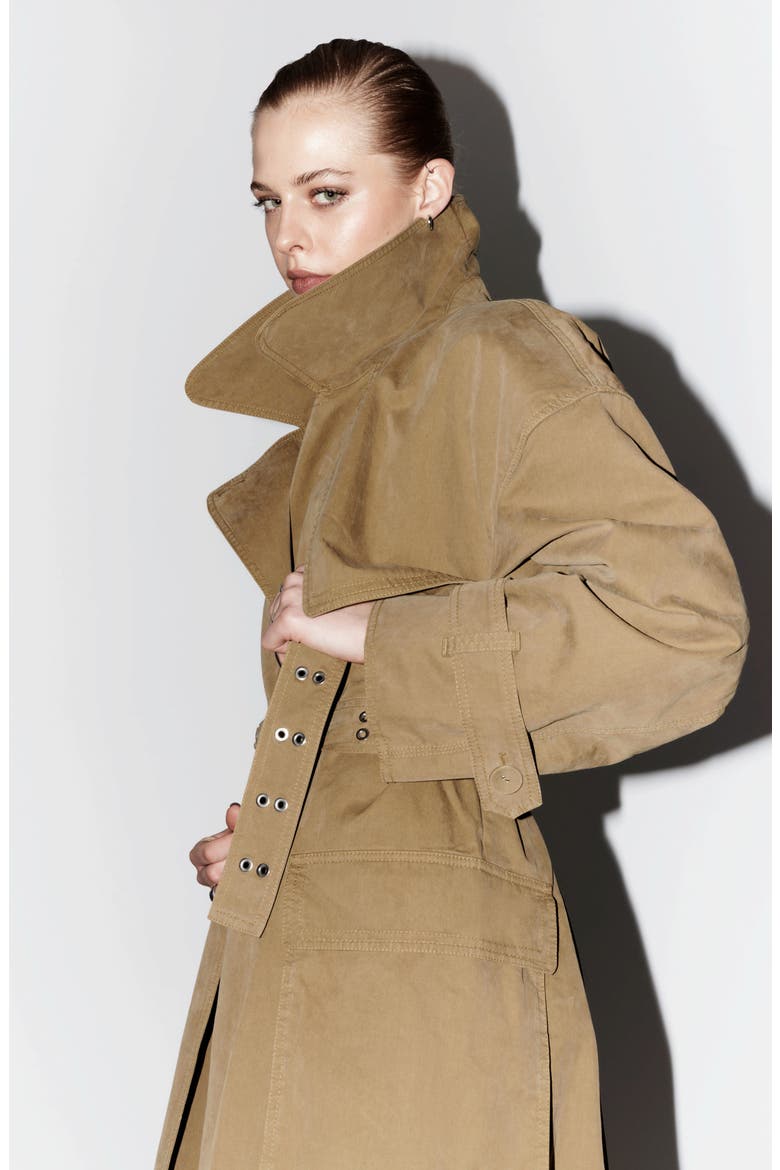 Trench Coat, Alternate, color, BEIGE DARK