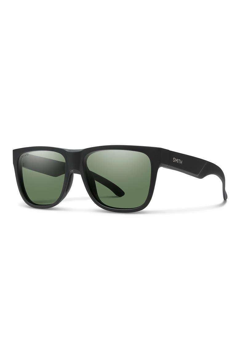 Lowdown Slim 2 55mm ChromaPop™ Square Sunglasses, Alternate, color, BLACK / GRAY GREEN