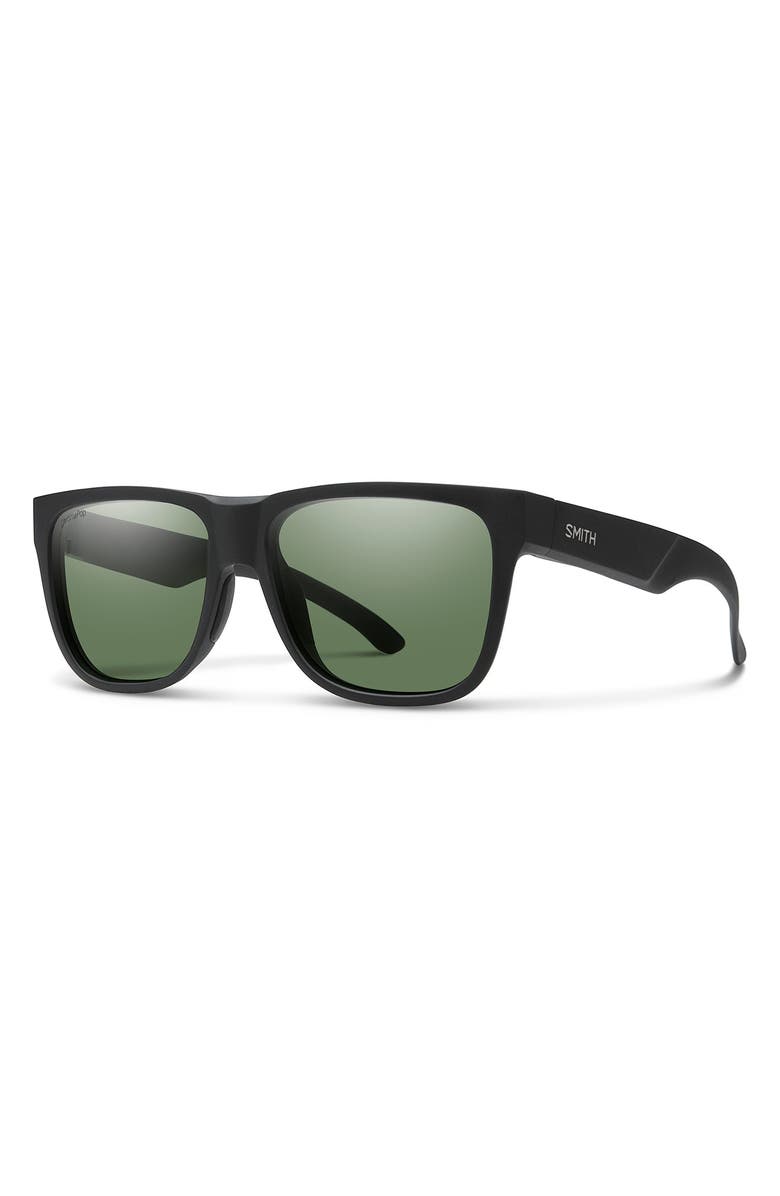 Smith Lowdown Slim 2 55mm ChromaPop<sup>™</sup> Square Sunglasses, Alternate, color, Black / Gray Green