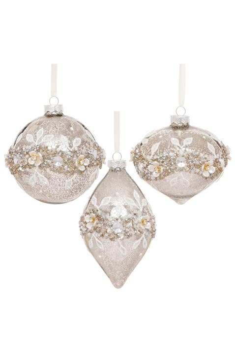 Floral Lace Ornament, Box of 6