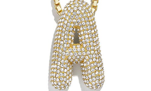 Shop Baublebar Bubble Initial Pendant Necklace In Clear A