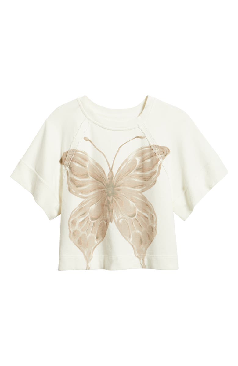 Free People Dahlia Butterfly Graphic Print Top, Alternate, color, Tofu Combo