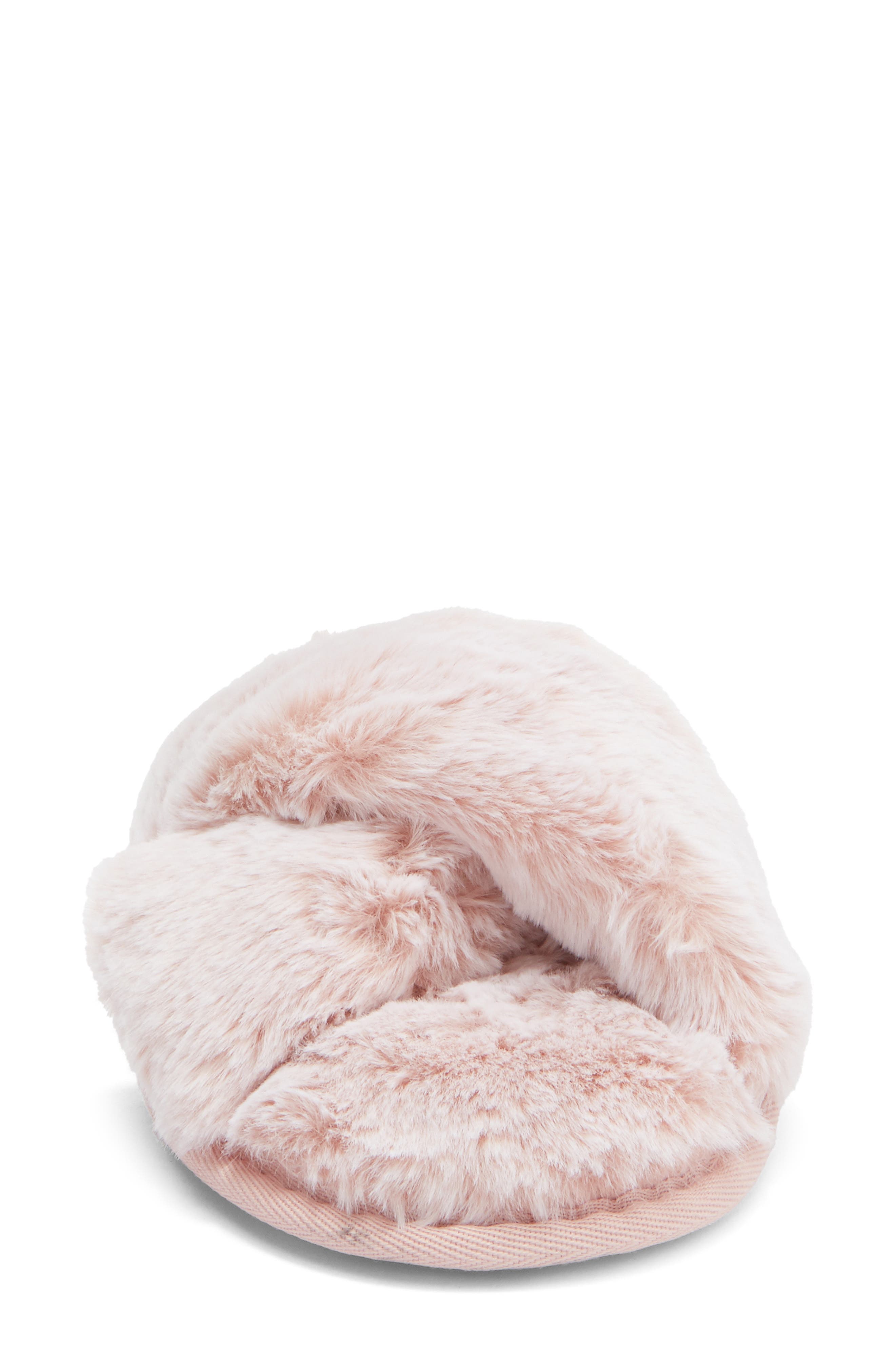 Rachel Roy Cody Faux Fur Slipper, Alternate, color, Pink