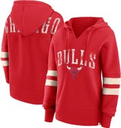 FANATICS Women's Fanatics Red Chicago Bulls Bold Move Dolman V-Neck High Hip Hoodie