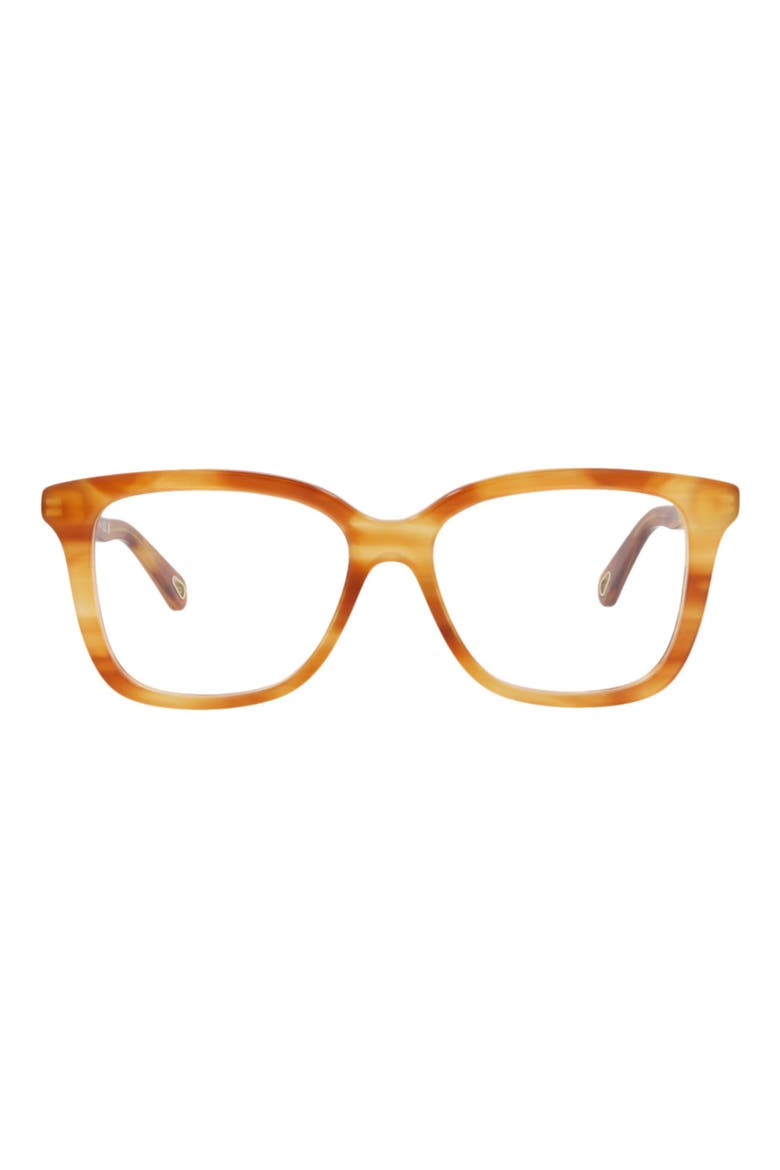 52mm Rectangular Optical Glasses, Main, color, HAVANA HAVANA TRANSPARENT