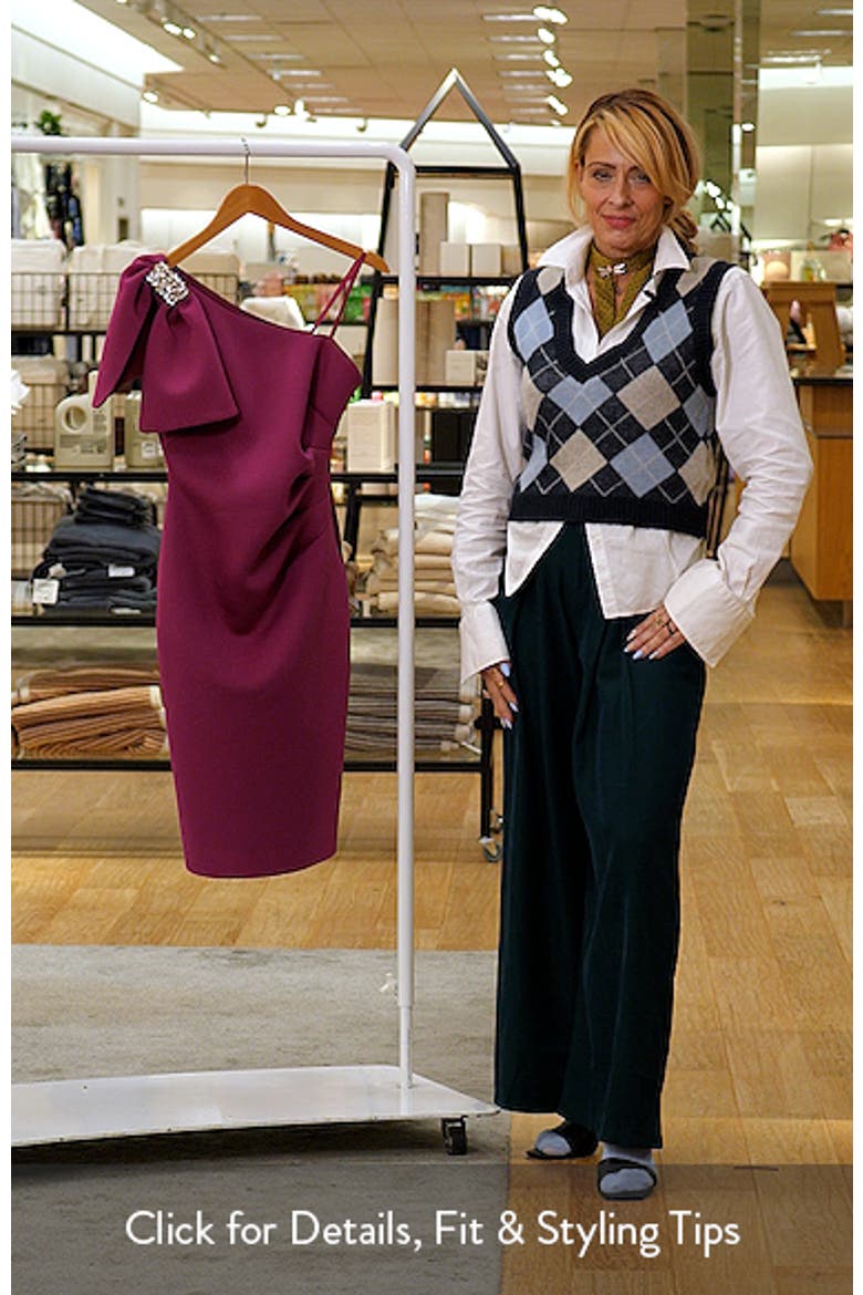 Bow One-Shoulder Cocktail Dress video