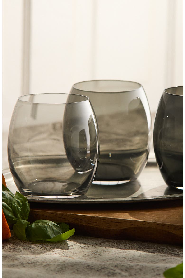 Les Nuages Gray Tumblers Set of 4 - Gray, Alternate, color, GRAY