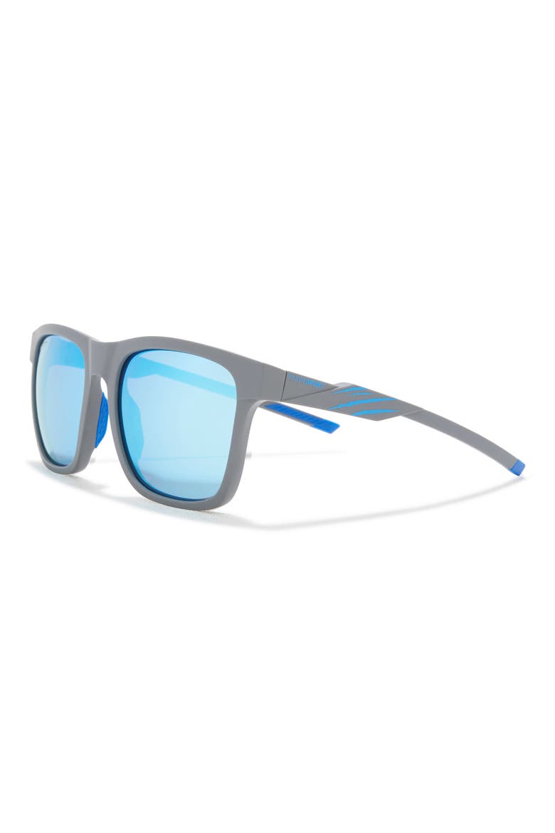 Sport 56mm Square Sunglasses, Alternate, color, GREY GREY BLUE