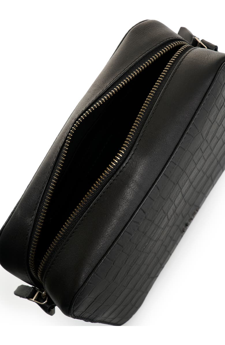 Velez Leather Crossbody Bag with Adjustable Straps, Alternate, color, Black