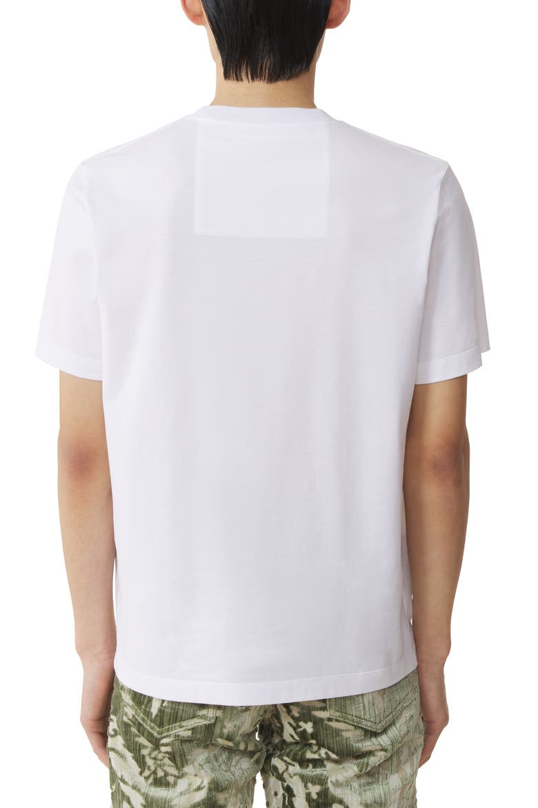Mother And Child Flocked Cotton T-Shirt, Alternate, color, Optic White
