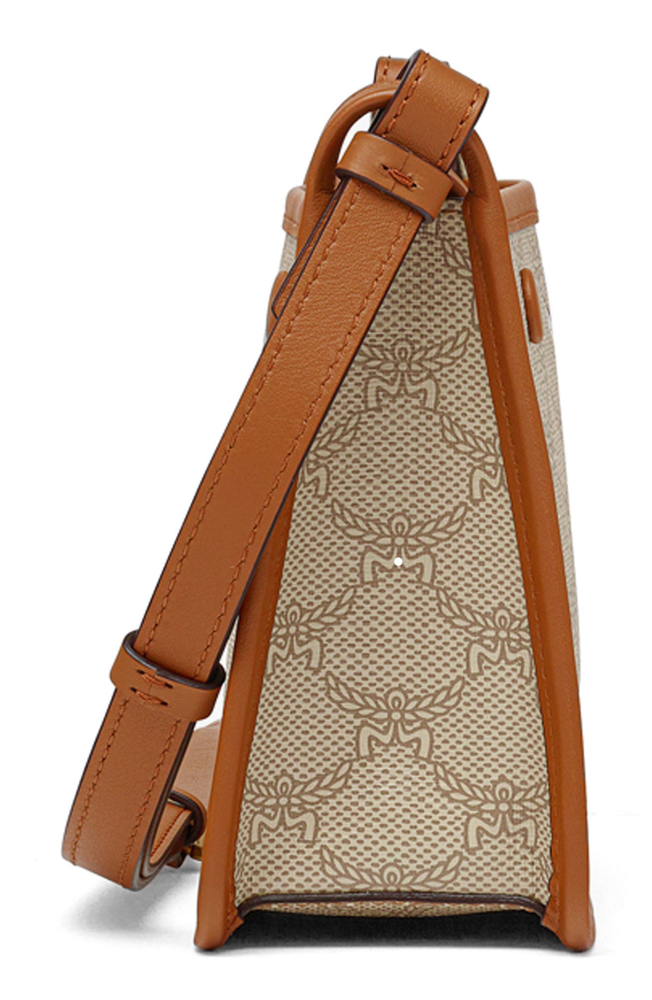 MCM Himmel Lauretos Coated Canvas Crossbody Bag, Alternate, color, Oatmeal