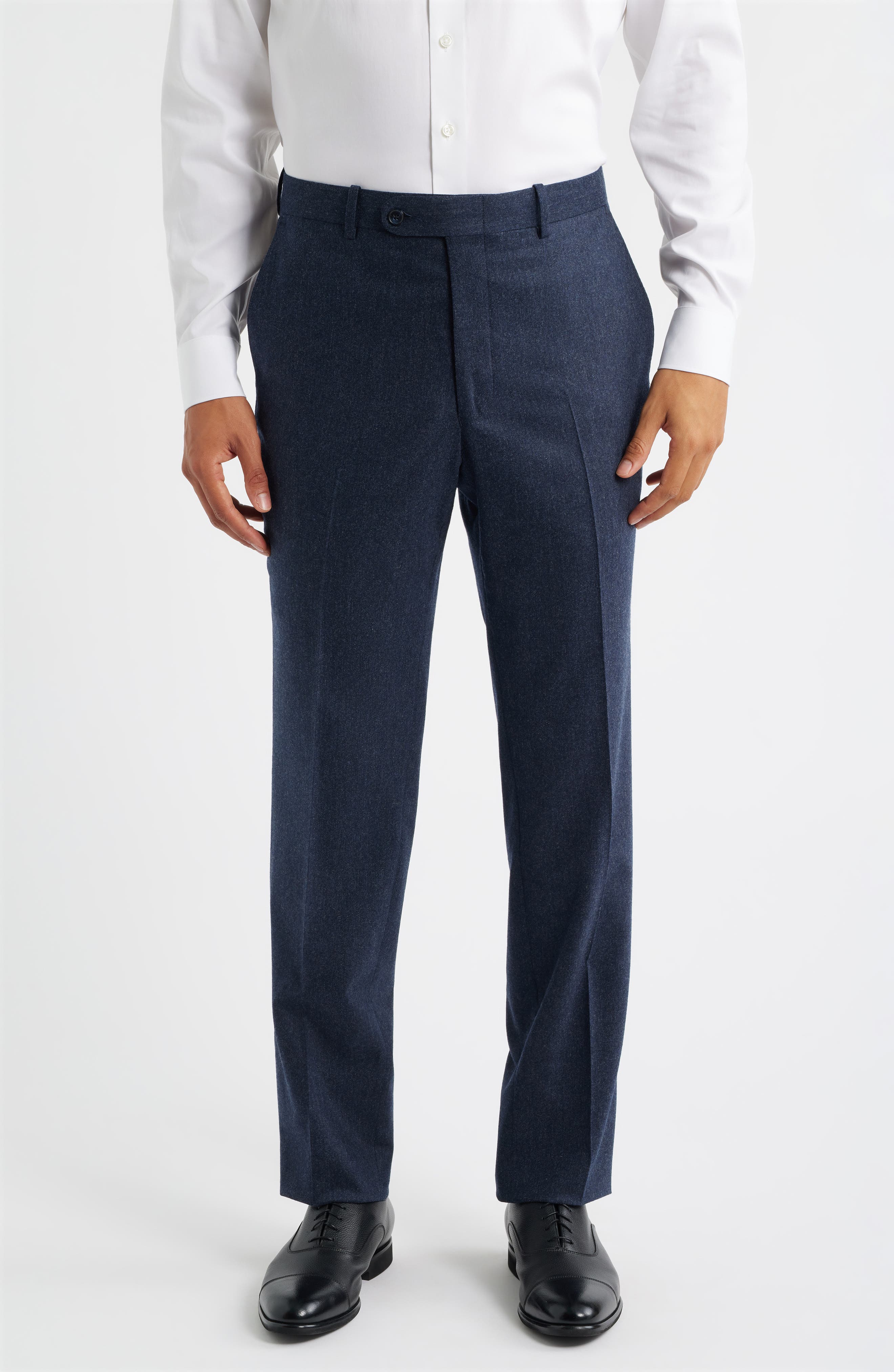 Peter Millar Harker Flat Front Stretch Wool & Cashmere Dress Pants