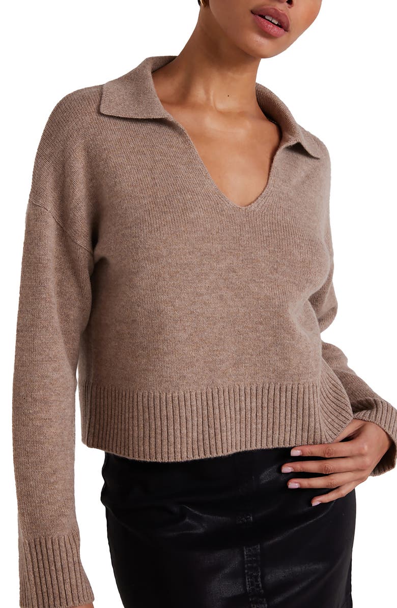 Bella Dahl Johnny Collar Wool & Cashmere Sweater, Main, color, 
