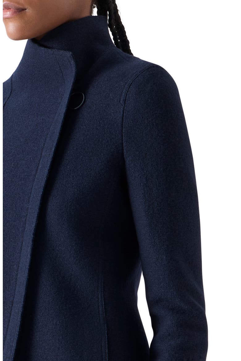Asymmetric Wool Jacket, Alternate, color, NAVY