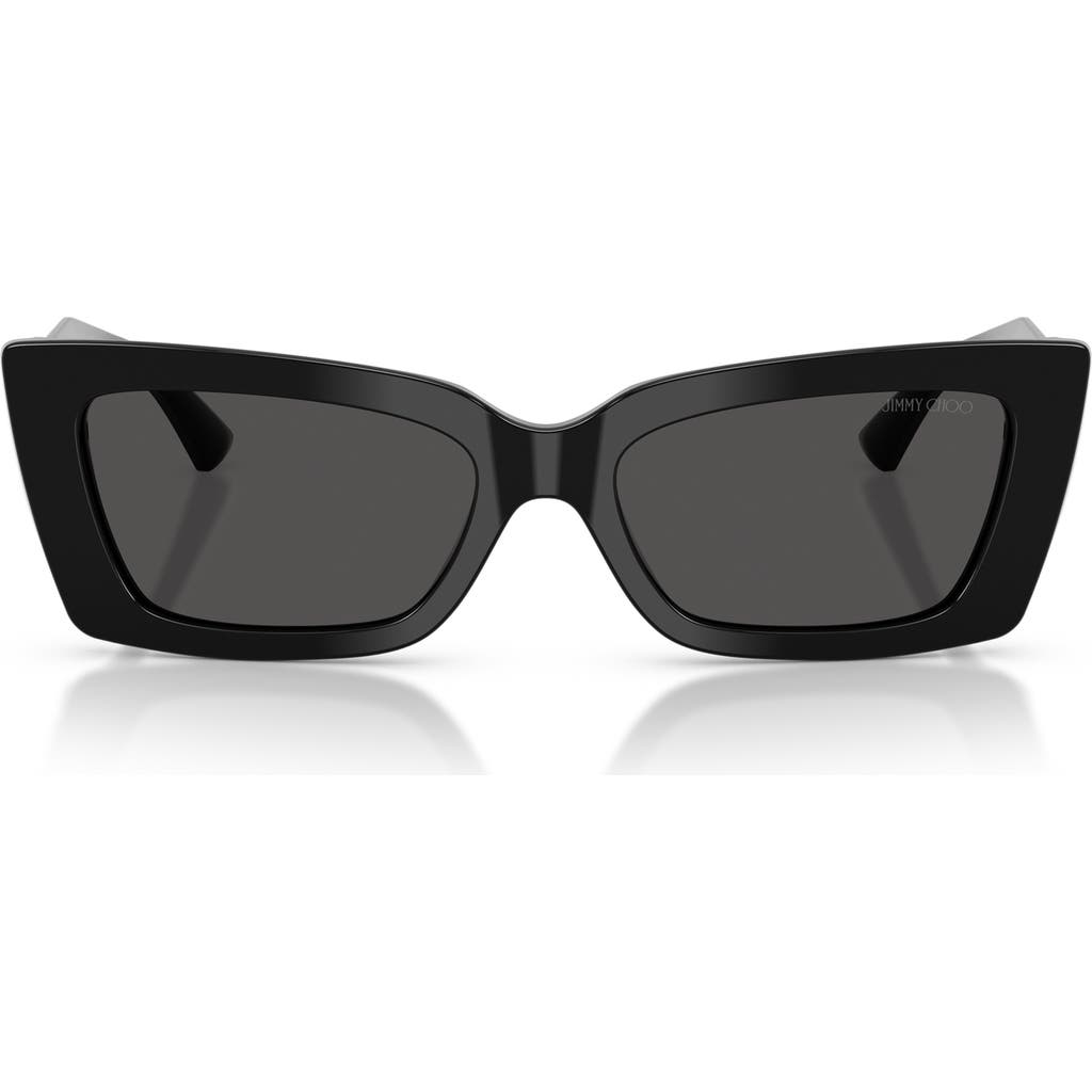Jimmy Choo 54mm Cat Eye Sunglasses In Black