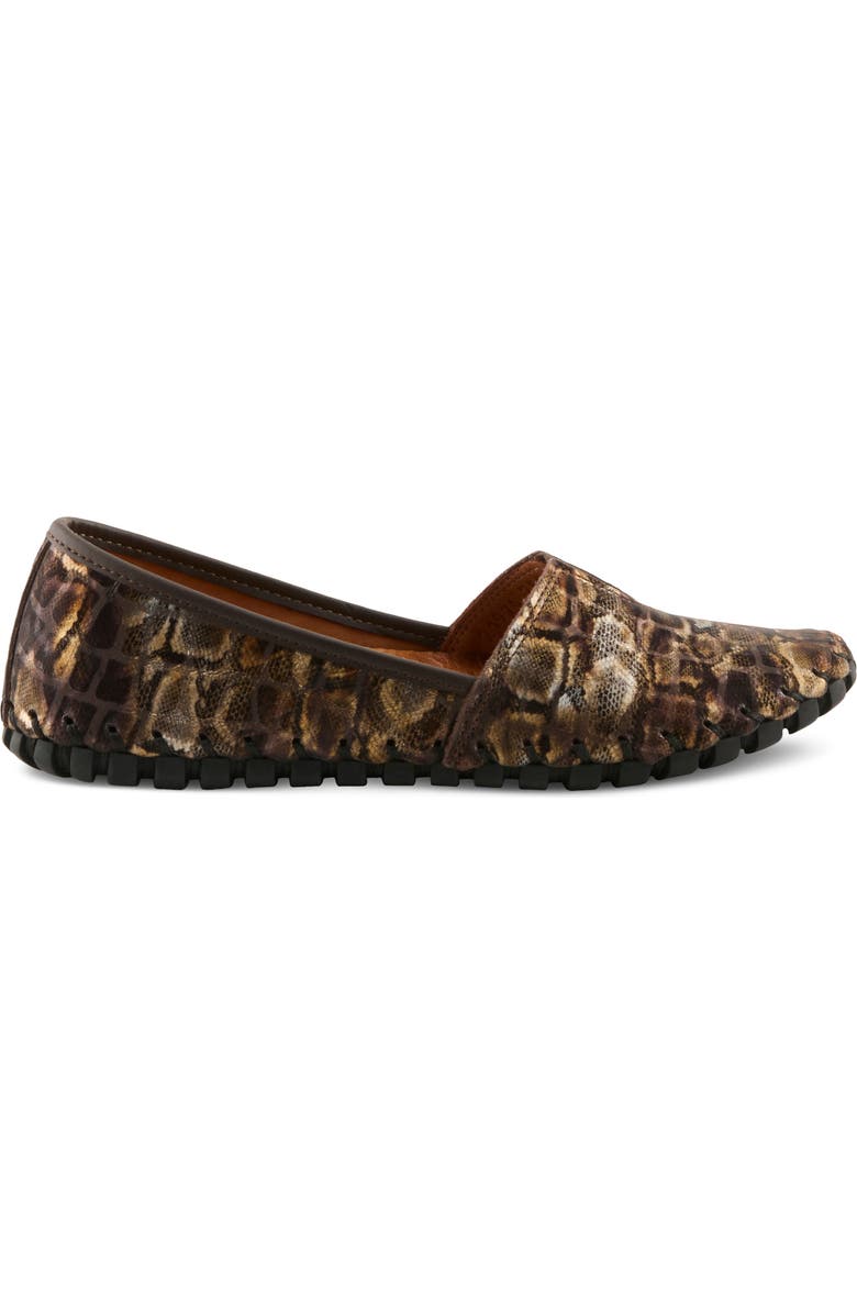 Spring Step Kathaleta Flat, Alternate, color, Dark Brown Multi