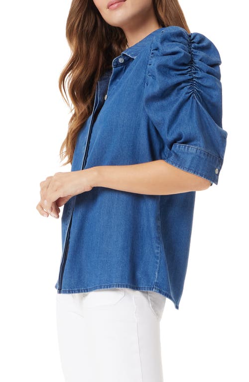 SAM EDELMAN SAM EDELMAN AUSTIN PUFF SLEEVE BUTTON-UP SHIRT