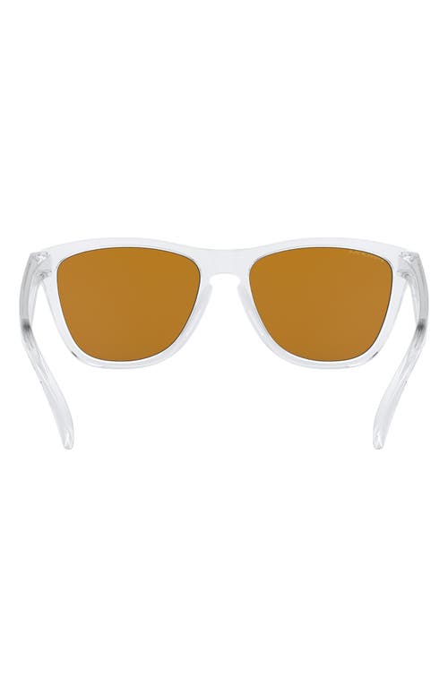 Shop Oakley 55mm Polarized Rectangular Sunglasses In Clear