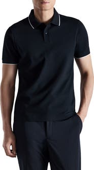 MANGO Comfort Stretch Tipped Piqué Polo