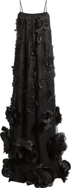 Delfi Collective Ivy Beaded Floral Sleeveless Gown