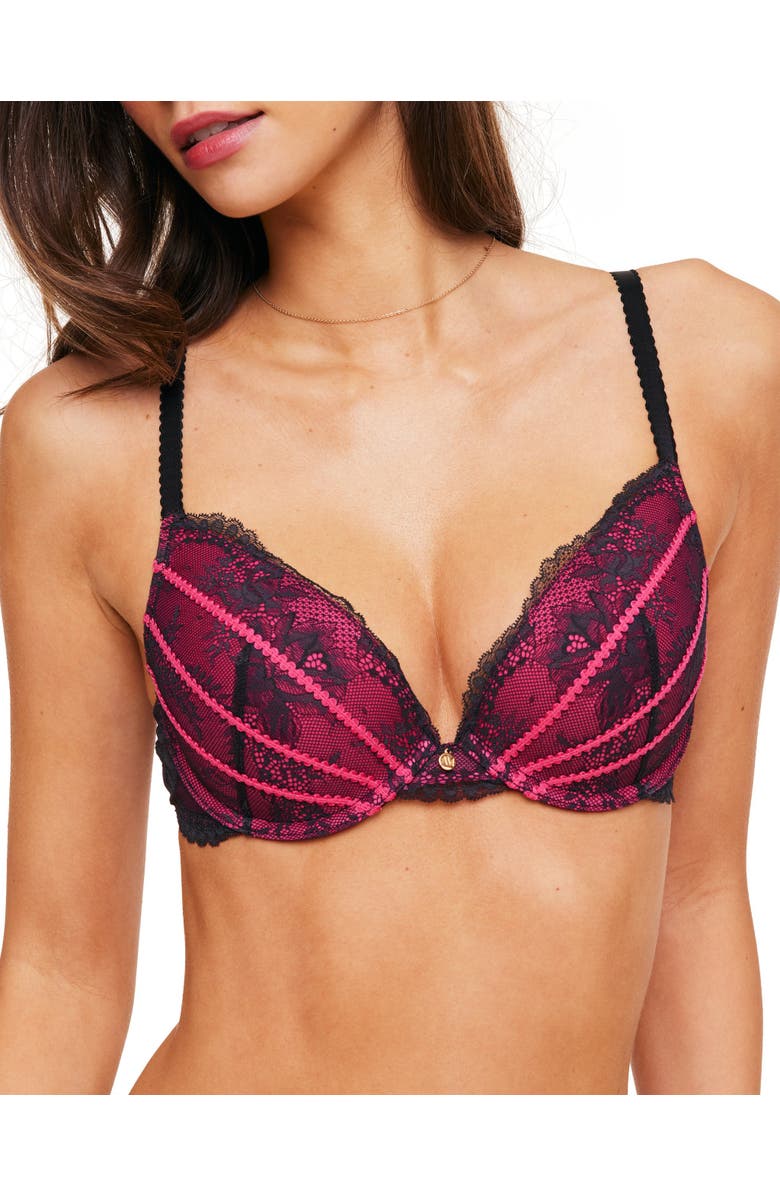 Adore Me Suki Push Up Plunge Bra, Main, color, Black