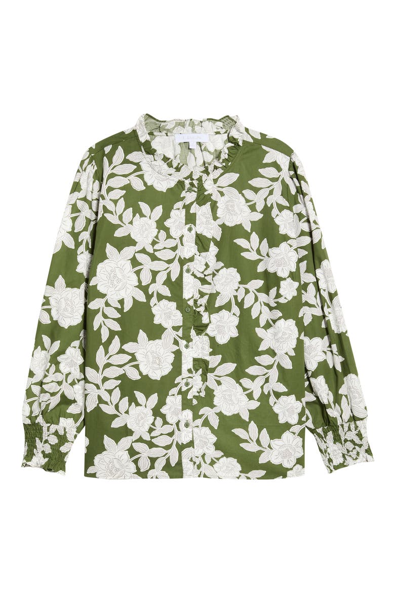 Haizley Floral Top, Alternate, color, CREAM-GREEN