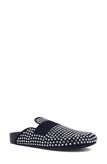 Shushop Tracy Crystal Embellished Mule In Black