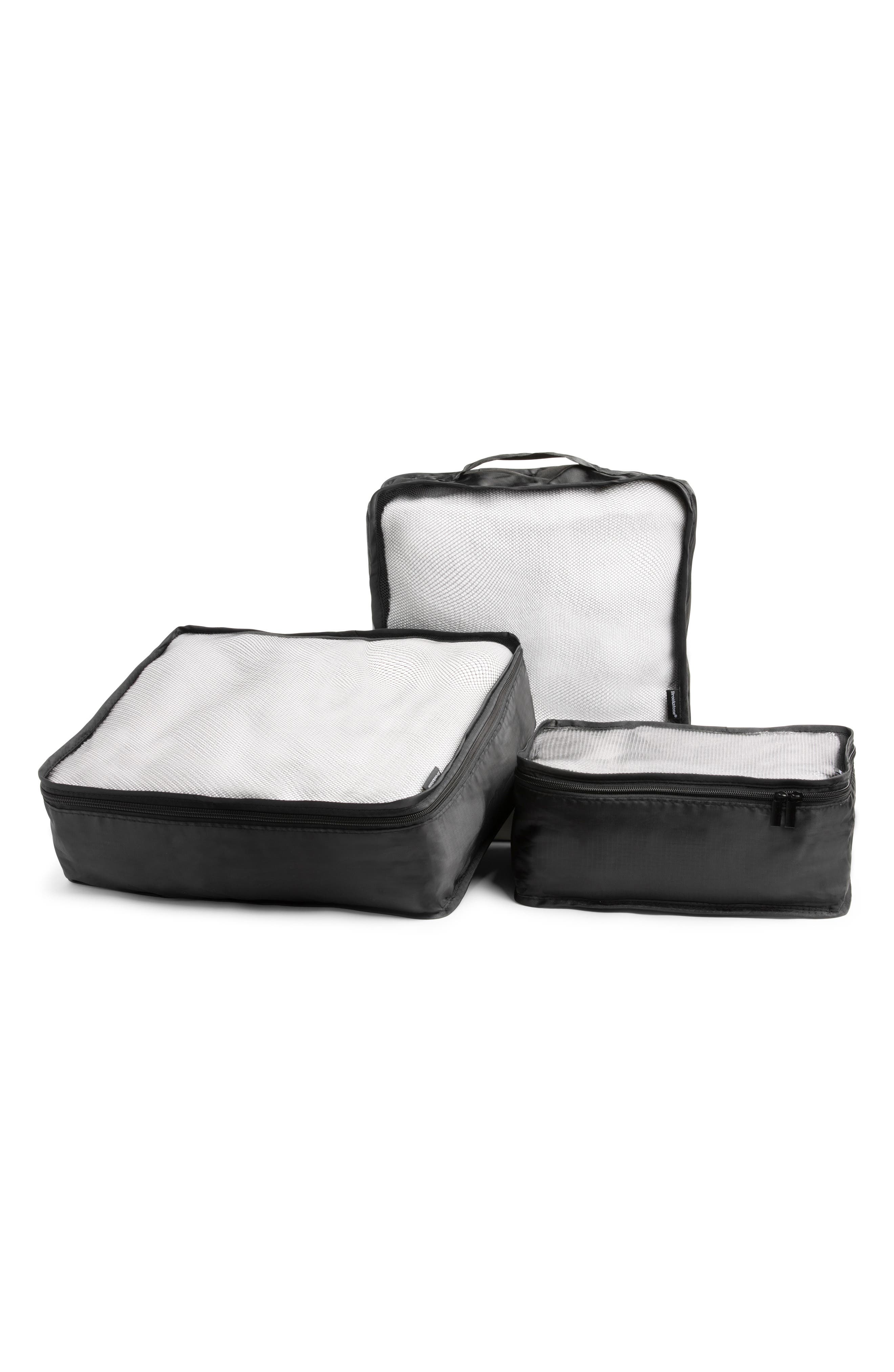 BROOKSTONE 6-Piece Packing Cubes, Alternate, color, Black