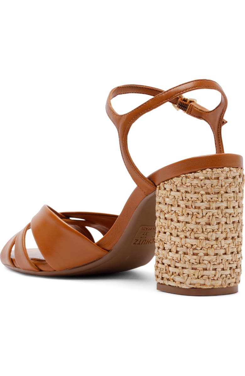 Schutz Keefa Ankle Strap Sandal, Alternate, color, Burnt Honey