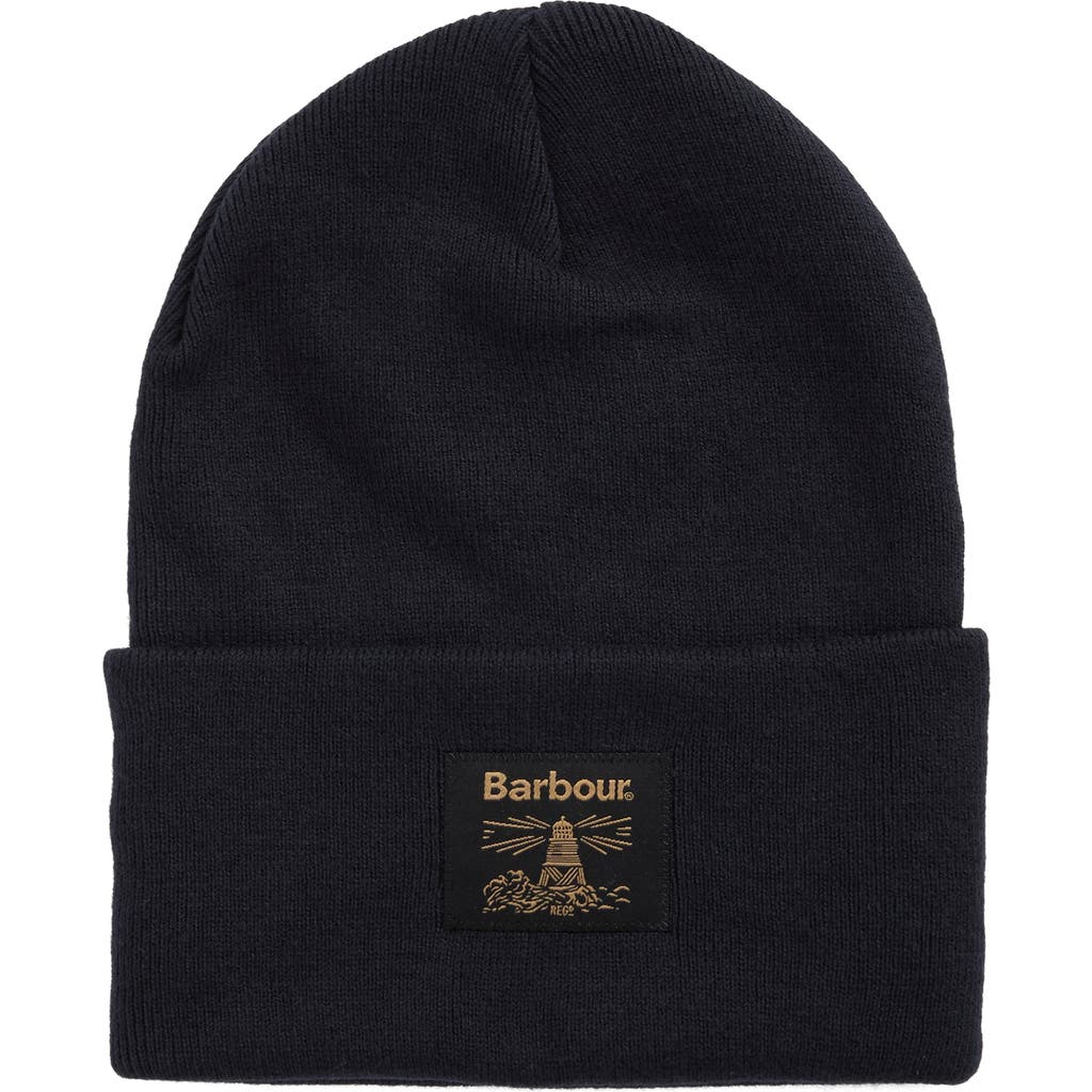 Barbour Harton Cuffed Beanie In Blue
