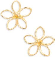 Kiara by Ki-ele Jasmine Flower Wire Stud Earrings
