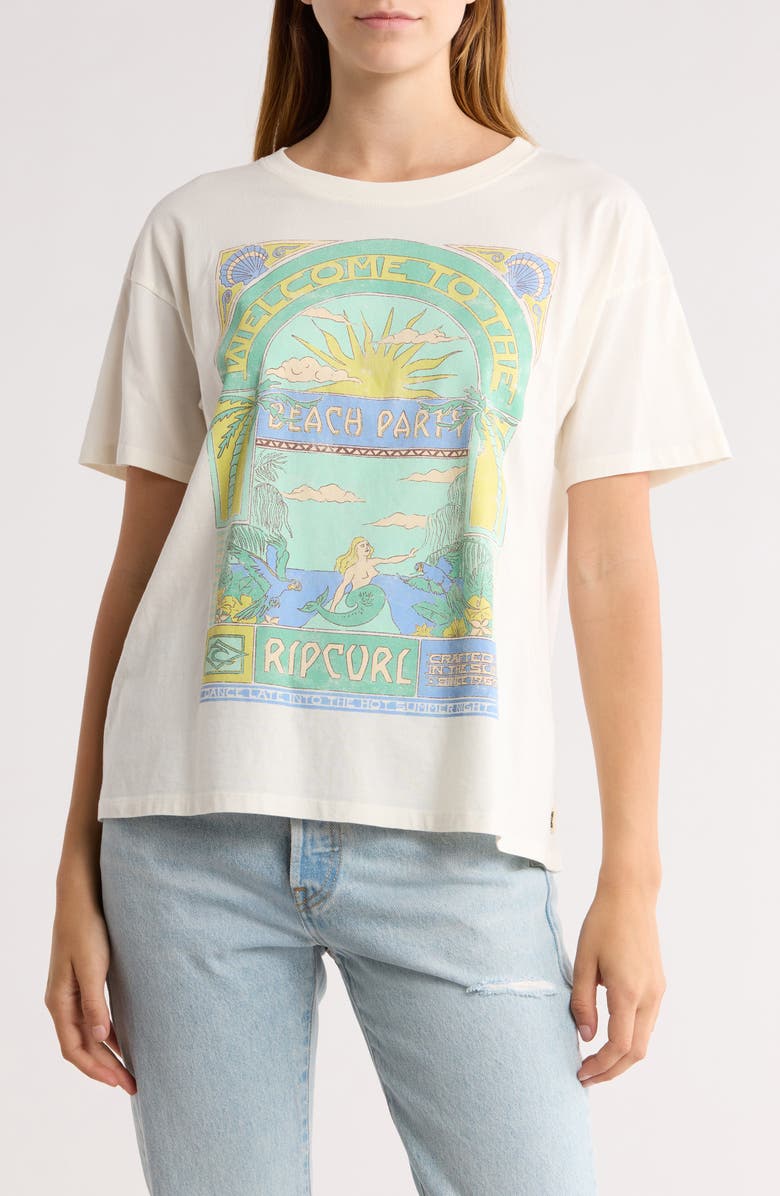 Rip Curl Tropicana Relaxed Graphic T-Shirt, Main, color, Bone