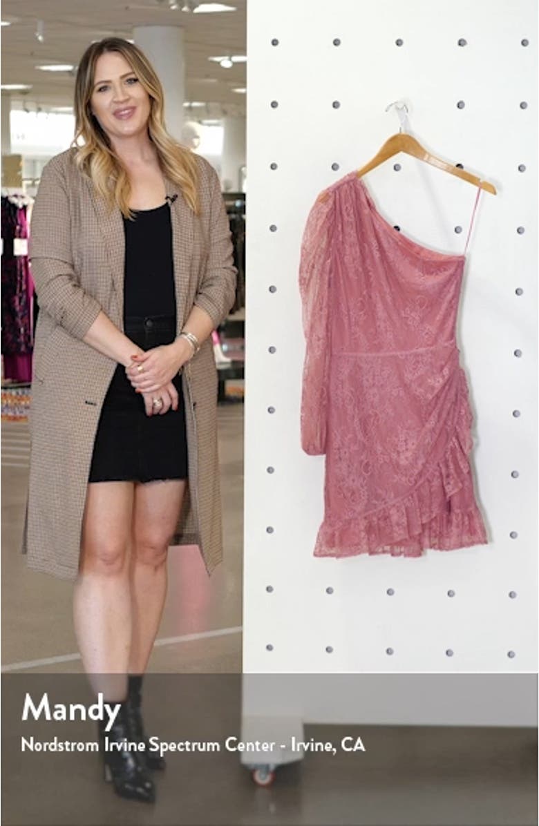 x BFF Jess One-Shoulder Lace Minidress, sales video thumbnail