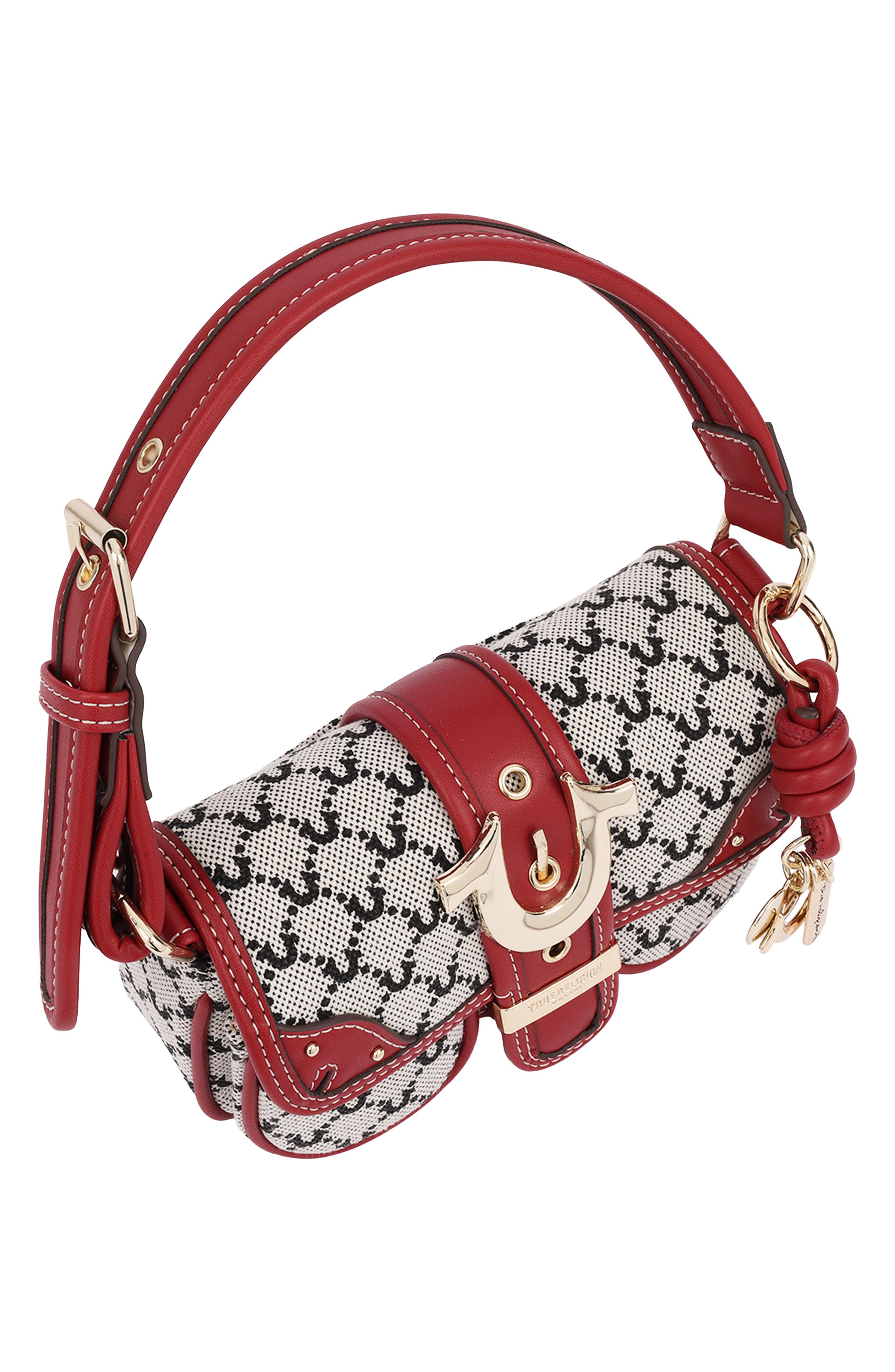 Signature Horseshoe Mini Shoulder Bag, Alternate, color, RED