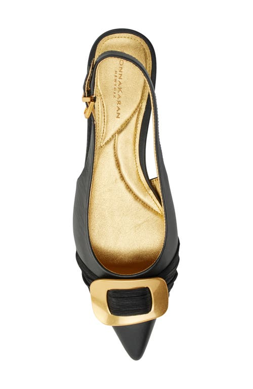 Donna Karan Perilynn Pointed Toe Slingback Flat In Black